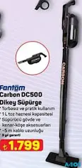 FANTOM CARBON DC500 DİKEY SÜPÜRGE
